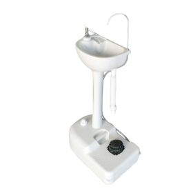 Portable Removable Outdoor Wash Basin (Color: White)