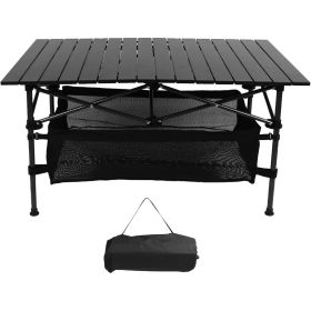 Foldable Lightweight Camping Table (Color: Black)