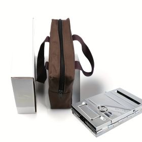 Integrated Folding Mini Stainless Steel Charcoal Stove. (Option: WH)