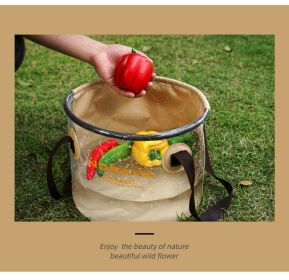 30L Outdoor Folding Bucket (select: Outdoor folding bucket-Khaki)
