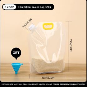 5pcs Food Storage Bags; Portable Folding Sealed Containers With Lids (Capacity: 5 Liters (5 Packs))
