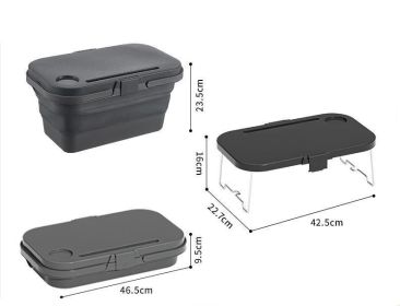 Foldable Waterproof Camping Storage Basket – 20L Capacity (Color: Grey)