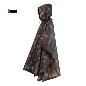 3-in-1 Waterproof Raincoat Backpack Cover (Color: Camo)