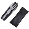 Folding Stainless Steel Camping Cutlery Set