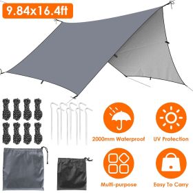 Waterproof Camping Tarp Kit Tent Canopy Rain Fly Awning Shelter (size: 3X5m)