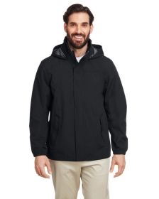 Nautica Weather-Resistant Nylon Jacket Voyage Raincoat (Color: Black, size: XL)