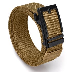 Heavy-Duty Nylon Ratchet Belt for All-Day Wear (coloor: brown)
