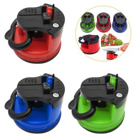 Suction-Mount Knife Sharpener (Color: Blue)