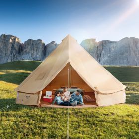 VEVOR 3-5 Person Canvas Glamping Bell Yurt Tent (Tent Type: Mongolian Yurt Tent, Diameter: 3 m)