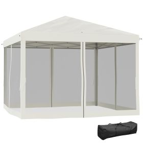 Outsunny 10' x 10' Pop Up Canopy Tent with Netting (Color: as Pic)