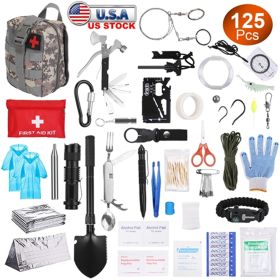 125 Pieces Professional Survival & First Aid Equipment (Option: 125in1survival kit)