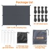 Waterproof Camping Tarp Kit Tent Canopy Rain Fly Awning Shelter