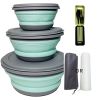 3pcs/Set Silicone Bowl, Lunch Box, Salad Bowl Containers Set