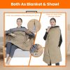 USB Heated Blanket Electric Heated Poncho Shawl Wrap Throw