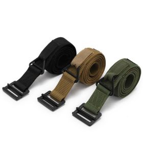 Black Tactical Stretch Belt for Outdoor Sports (Color: Military Green)