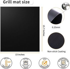 Reusable Non-Stick BBQ Grill Mat Set (5-Pack) (Quantity: beige)