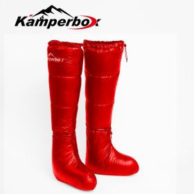 Camping Down Sleeping Bag Socks (Option: Longsocks Red)